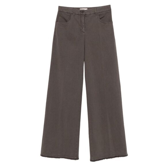 Via Masini 80 Women Cotton Wide-Leg Trousers